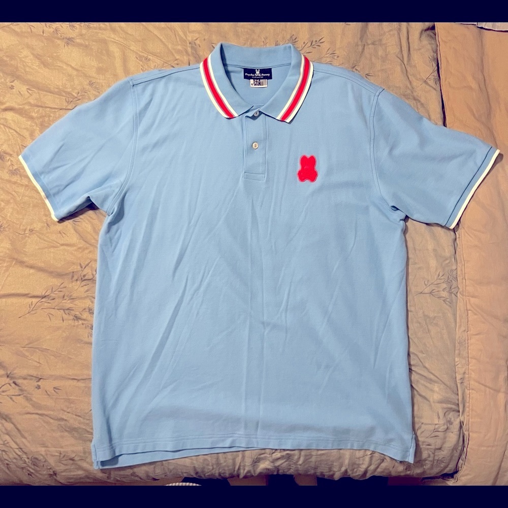 Psycho Bunny Men's Eaton Tipped Piqué Polo Logo Short Sleeve Polo Shirt XXL (8)